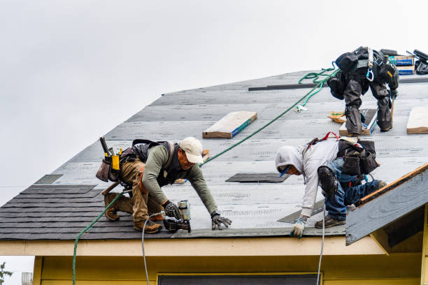 Professional Roofing technician working in Newburg, WI